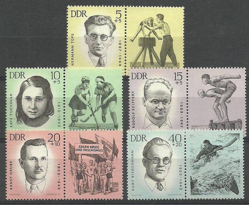 Znaczek NRD / DDR 1963 Mi zf 983-987 Czyste **