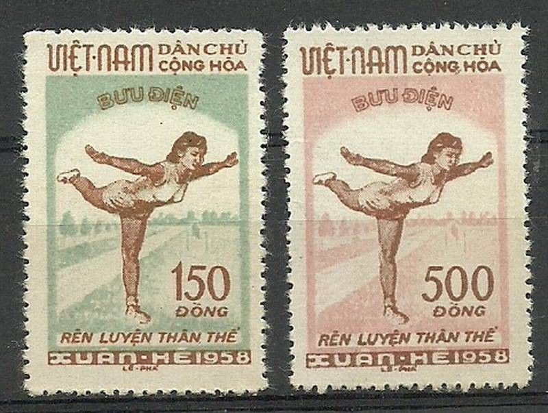 Znaczek Wietnam 1958 Mi 70-71 Czyste **