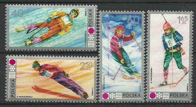 Znaczek Polska 1972 Mi 2143-2146 Fi 1996-1999 Czyste **