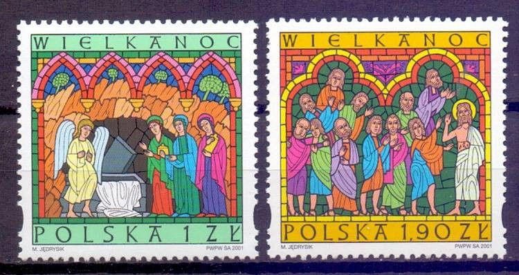 Znaczek Polska 2001 Mi 3883-3884 Fi 3733-3734 Czyste **