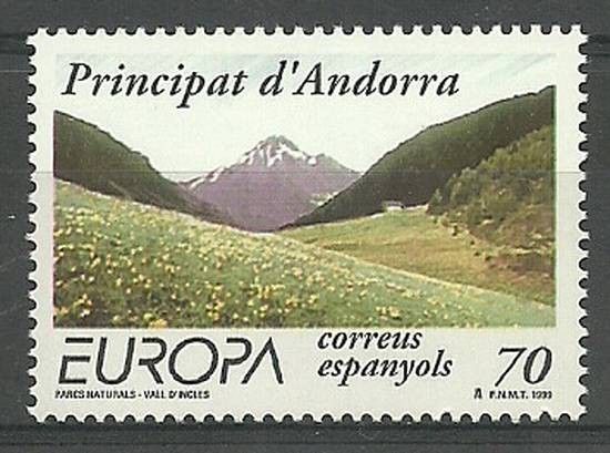 Znaczek Andora Hiszpańska 1999 Mi 267 Czyste **