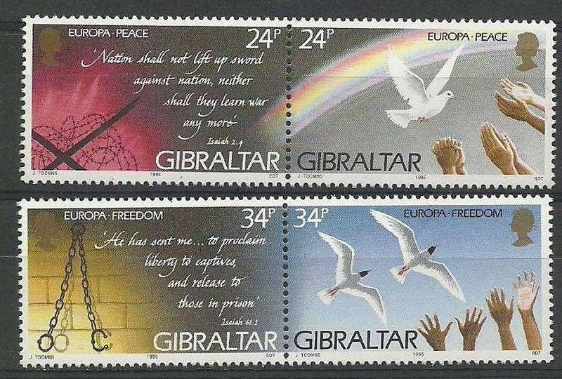Znaczek Gibraltar 1995 Mi 710-713 Czyste **