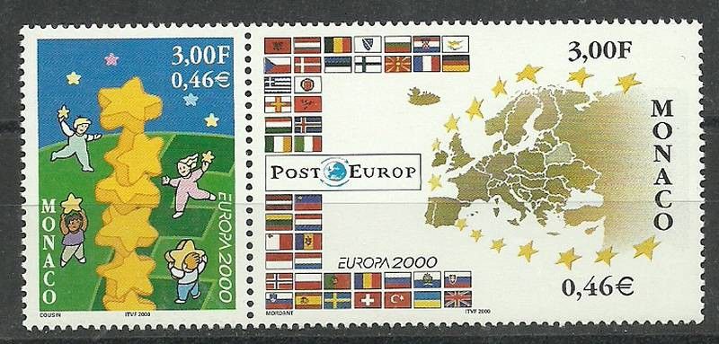 Znaczek Monako 2000 Mi 2499-2500 Czyste **