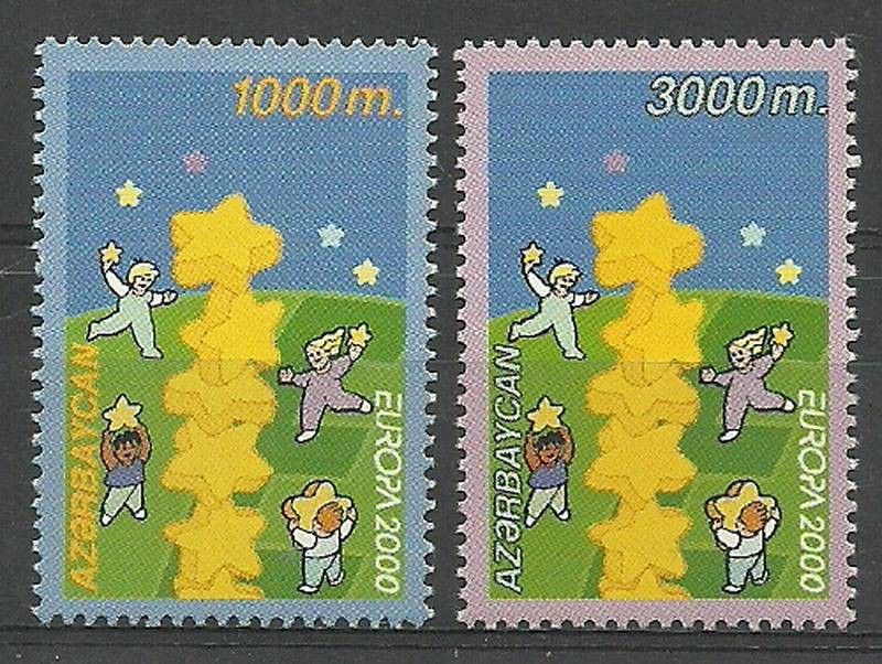Znaczek Azerbejdżan 2000 Mi 461-462 Czyste **