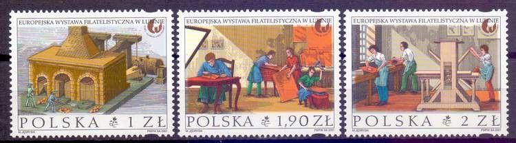 Znaczek Polska 2001 Mi 3909-3911 Fi : 3759-3761 Czyste **