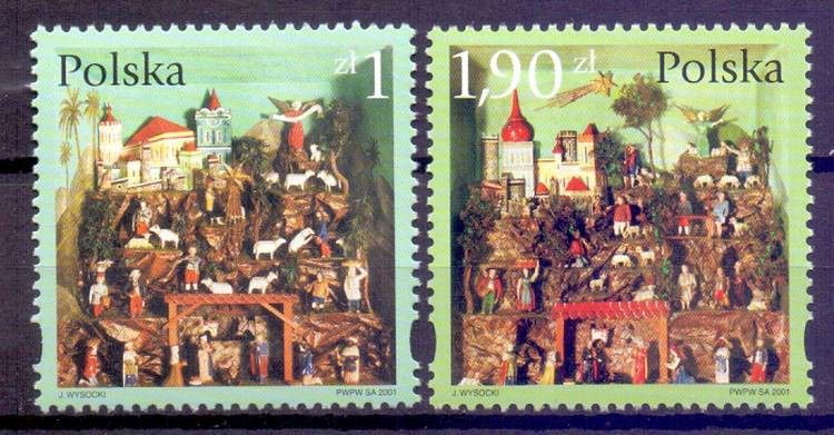 Znaczek Polska 2001 Mi 3946-3947 Fi 3796-3797 Czyste **