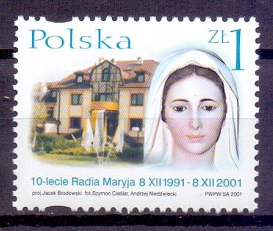 Znaczek Polska 2001 Mi 3948 Fi 3798 Czyste **