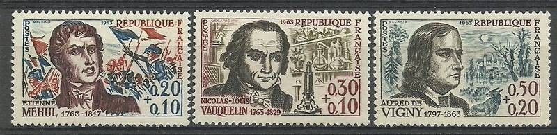 Znaczek Francja 1963 Mi 1439-1441 Czyste **