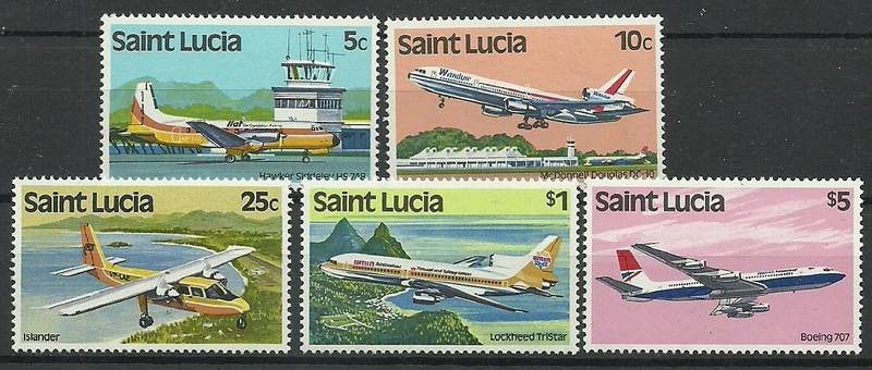 Znaczek Saint Lucia 1980 Mi 502-503+506+510+512 Czyste **