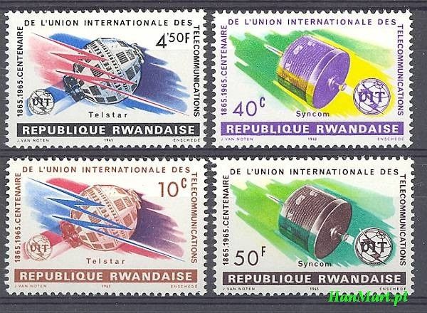 Znaczek Rwanda 1965 Mi 114-117 Czyste **
