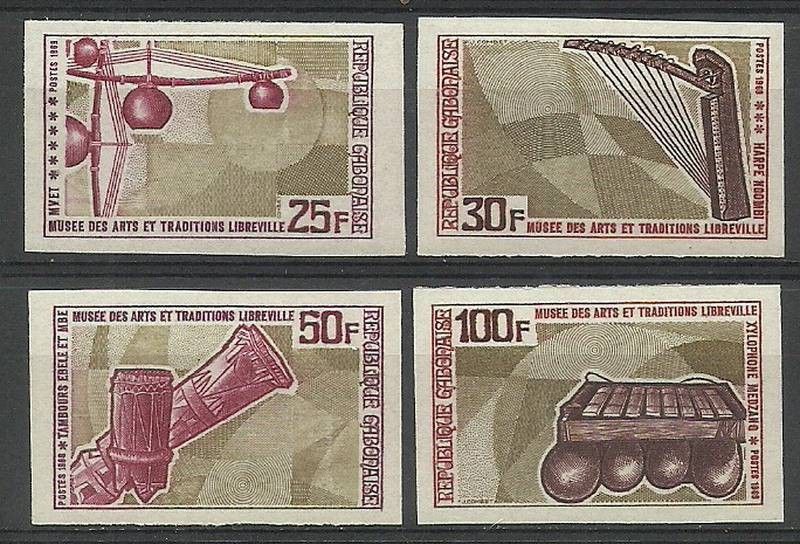 Znaczek Gabon 1969 Mi 333-336B Czyste **