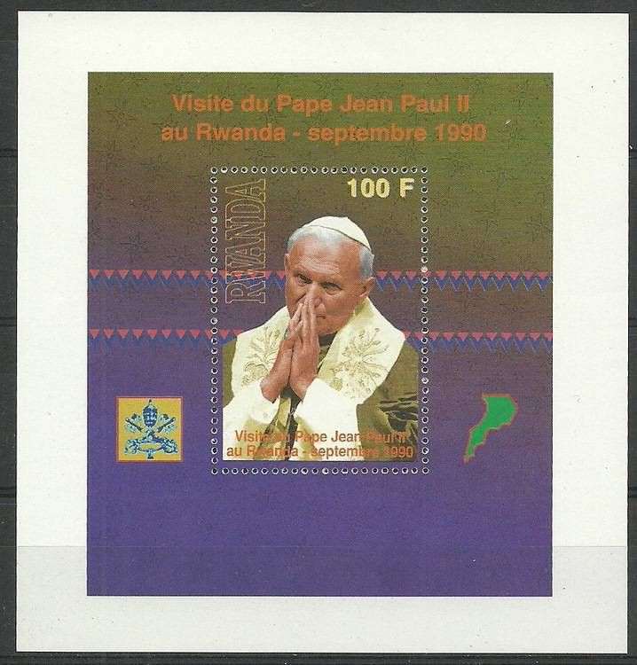 Znaczek Rwanda 1990 Mi bl 111 Czyste **