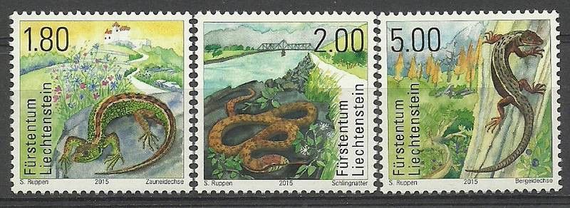 Znaczek Liechtenstein 2015 Mi 1758-1760 Czyste **