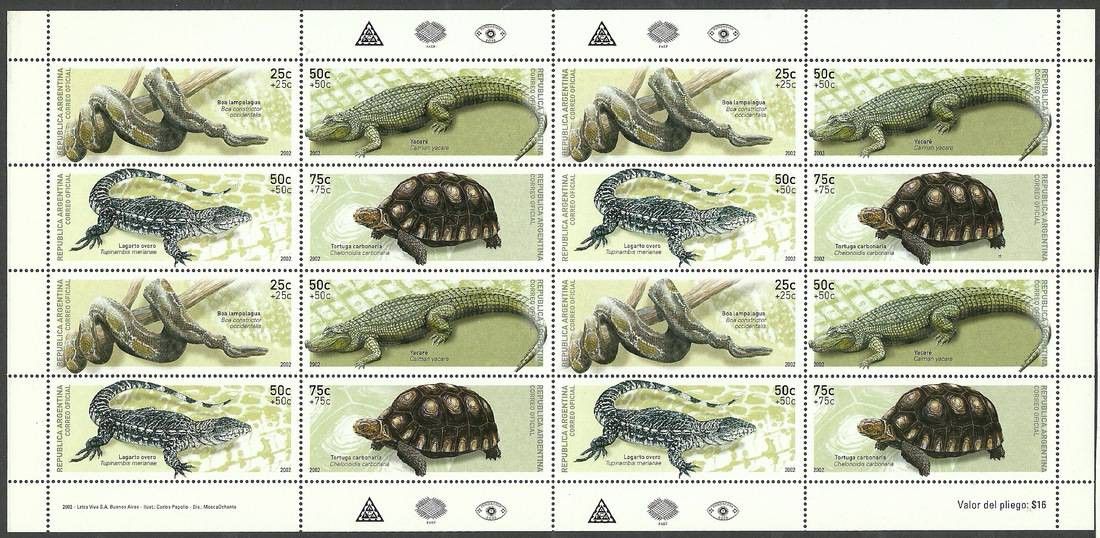 Znaczek Argentyna 2002 Mi ark 2755-2758 Czyste **