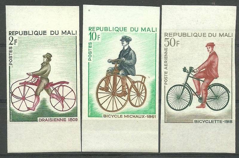 Znaczek Mali 1968 Mi 170+172+174B Czyste **