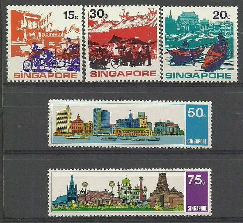 Znaczek Singapur 1971 Mi 133-137 Czyste **