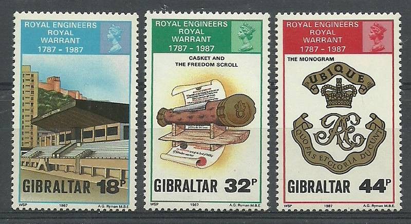 Znaczek Gibraltar 1987 Mi 538-540 Czyste **