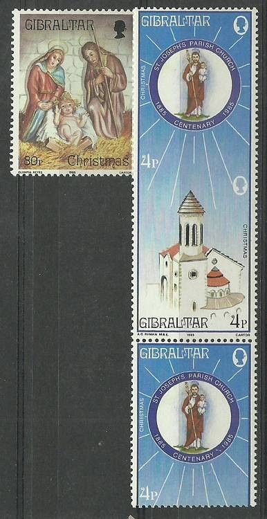 Znaczek Gibraltar 1985 Mi 500-502 Czyste **
