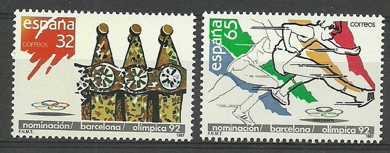 Znaczek Hiszpania 1987 Mi 2789-2790 Czyste **