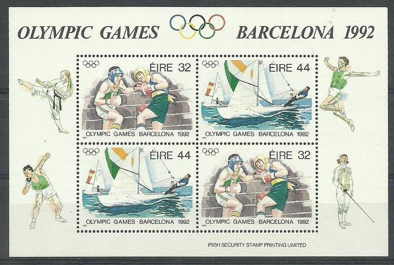 Znaczek Irlandia 1992 Mi bl 9 Czyste **