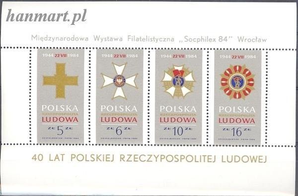 Znaczek Polska 1984 Mi bl 95 Fi bl 125 Czyste **