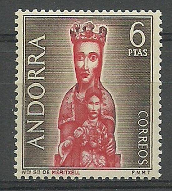 Znaczek Andora Hiszpańska 1965 Mi 66 Czyste **
