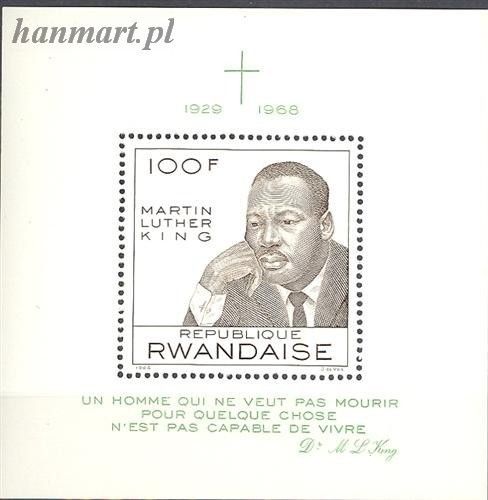 Znaczek Rwanda 1968 Mi bl 14 Czyste **