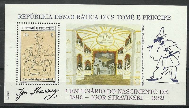 Znaczek Wyspy Św. Tomasza i Książęca 1982 Mi bl 96a Czyste **