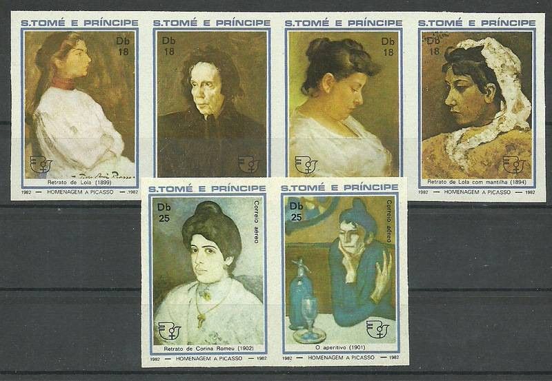 Znaczek Wyspy Św. Tomasza i Książęca 1982 Mi 801-806B Czyste **