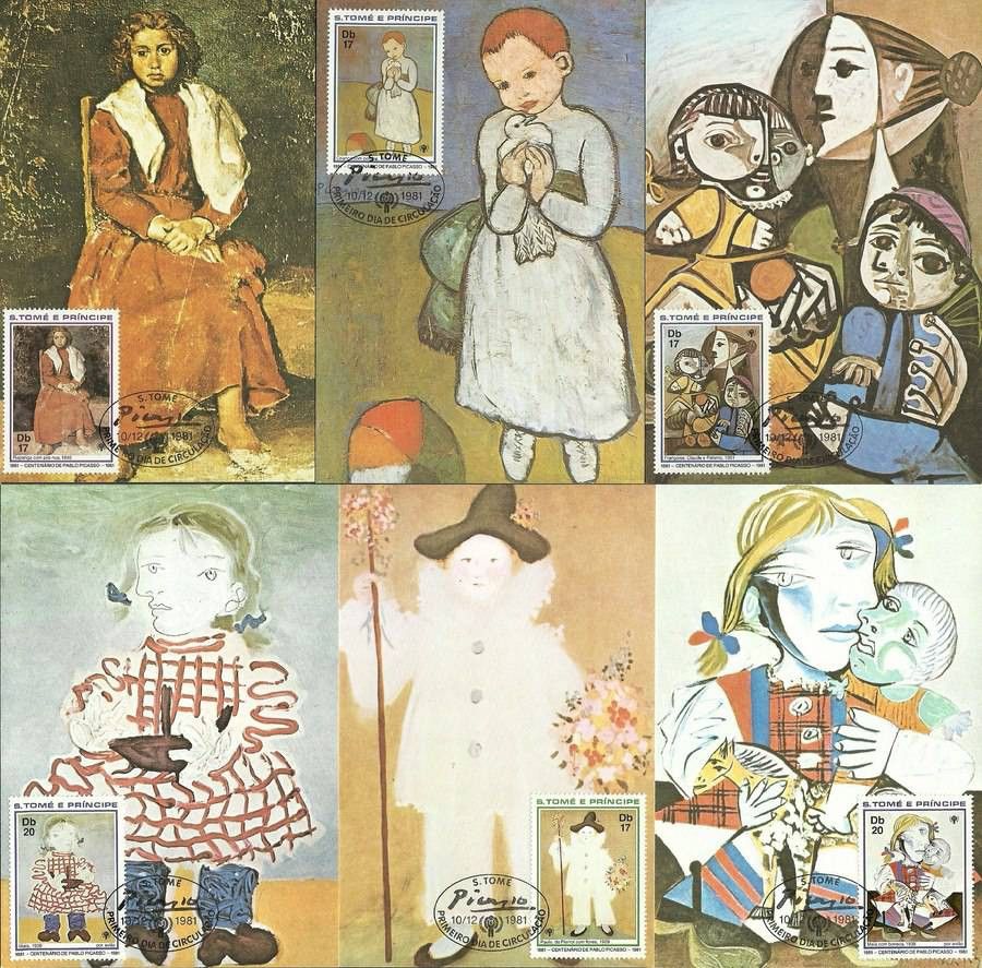 Znaczek Wyspy Św. Tomasza i Książęca 1981 Mi 715-720 Karta Max