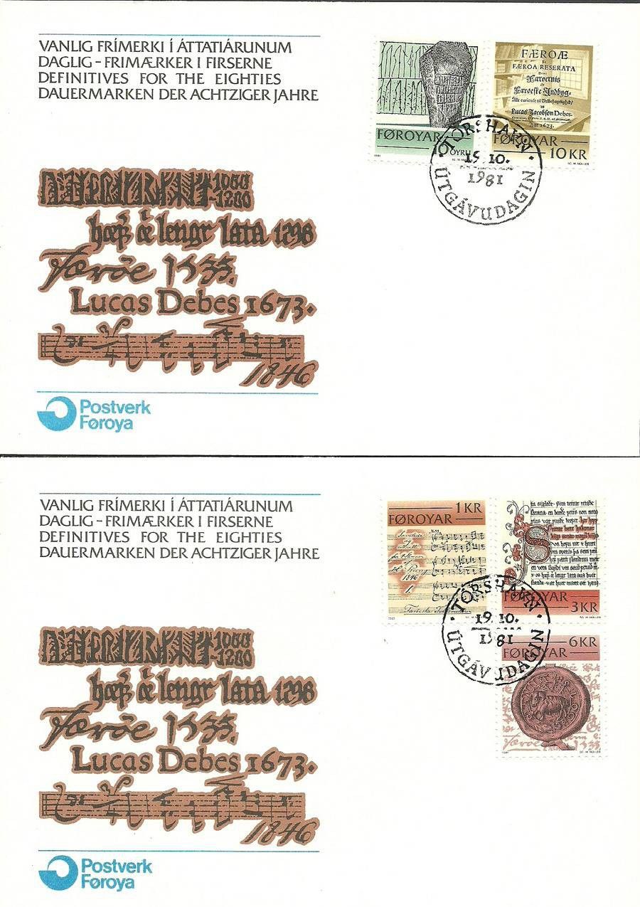 Znaczek Wyspy Owcze 1981 Mi 65-69 FDC