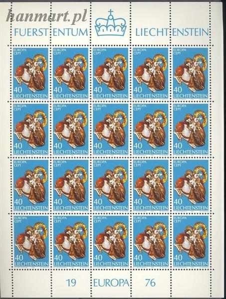 Znaczek Liechtenstein 1976 Mi ark 642 Czyste **