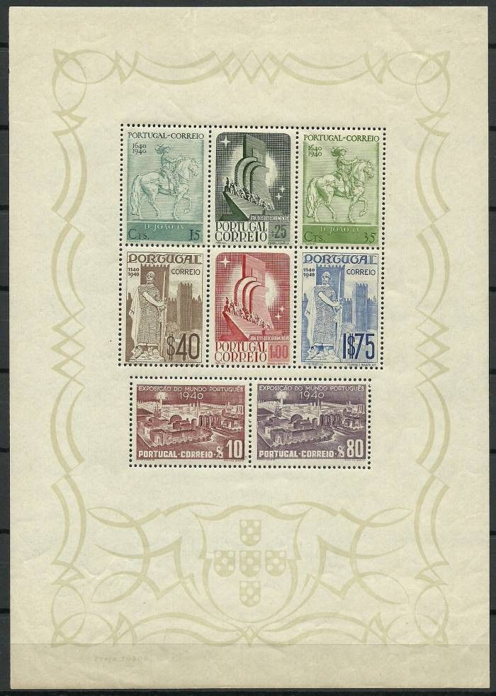 Znaczek Portugalia 1940 Mi bl 2 Czyste **