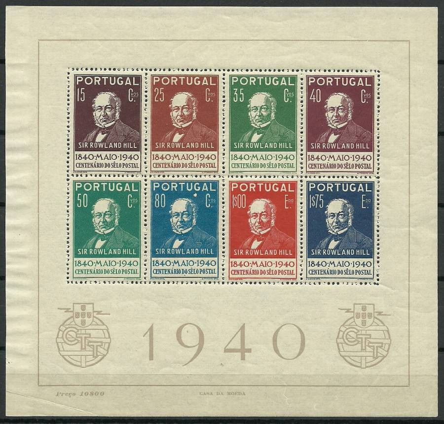 Znaczek Portugalia 1940 Mi bl 3 Czyste **