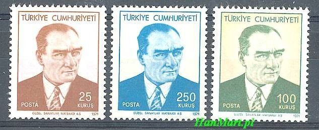Znaczek Turcja 1971 Mi 2216-2218 Czyste **