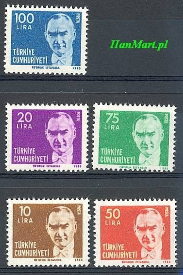 Znaczek Turcja 1980 Mi 2533-2537 Czyste **