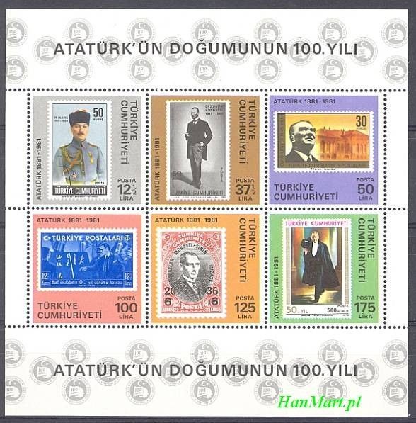 Znaczek Turcja 1981 Mi bl 19 Czyste **