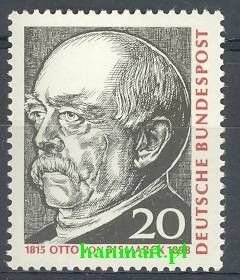 Znaczek Niemcy 1965 Mi 463 Czyste **