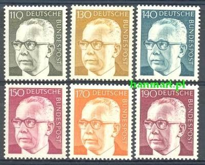 Znaczek Niemcy 1972 Mi 727-732 Czyste **