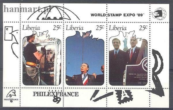 Znaczek Liberia 1989 Mi bl 123 Czyste **