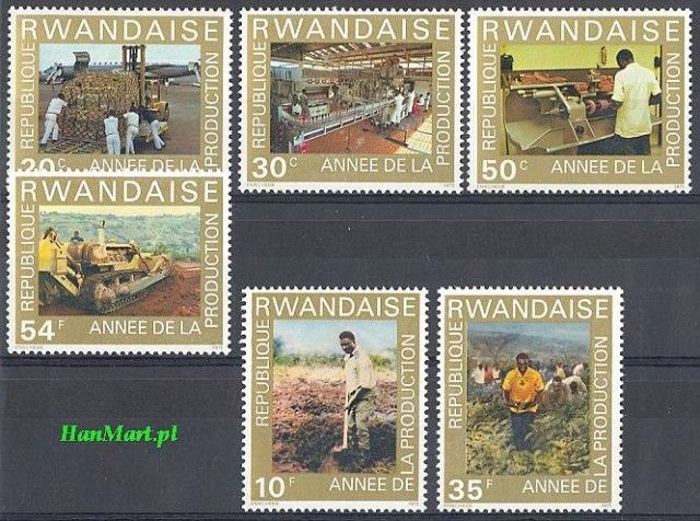 Znaczek Rwanda 1975 Mi 760-765 Czyste **