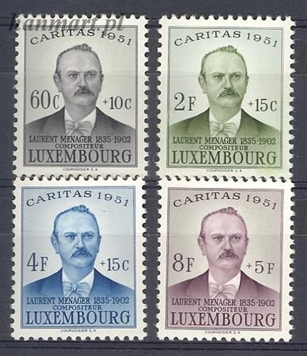 Znaczek Luksemburg 1951 Mi 484-487 Czyste **