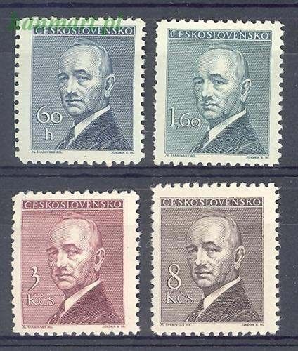 Znaczek Czechosłowacja 1946 Mi 508-511 Czyste **