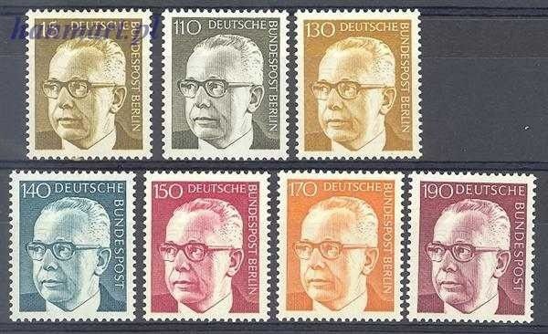 Znaczek Berlin Niemcy 1972 Mi 427-433 Czyste **