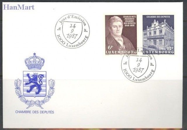 Znaczek Luksemburg 1987 Mi 1183-1184 FDC