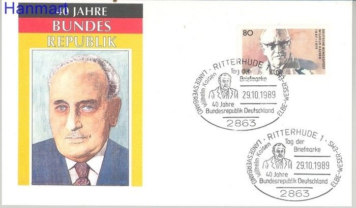 Znaczek Niemcy 1987 Mi 1325 FDC