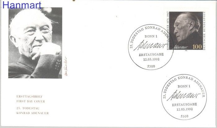 Znaczek Niemcy 1992 Mi 1601 FDC