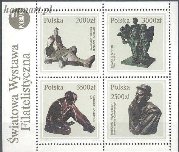 Znaczek Polska 1992 Mi bl 119 Fi bl 149 Czyste **