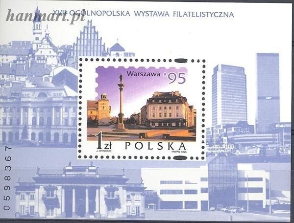 Znaczek Polska 1995 Mi bl 127 Fi bl 157 Czyste **