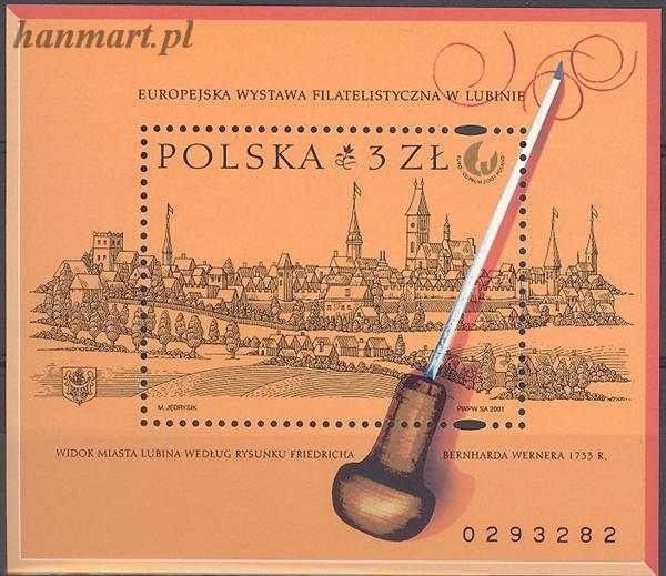 Znaczek Polska 2001 Mi bl 145 Fi bl 175B Czyste **